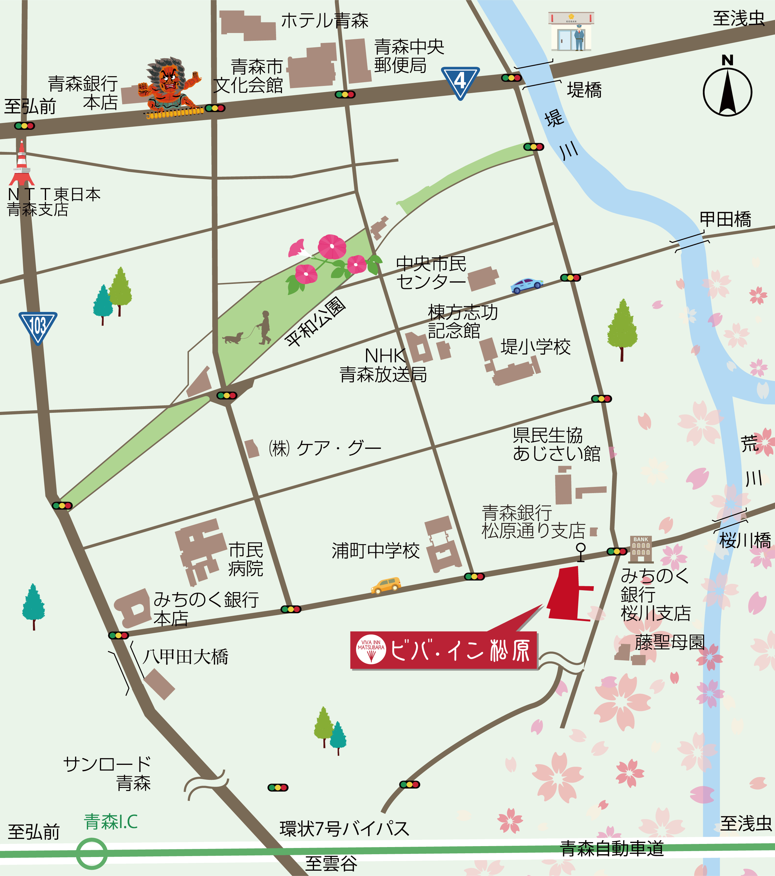 ビバ・イン松原：アクセスマップ